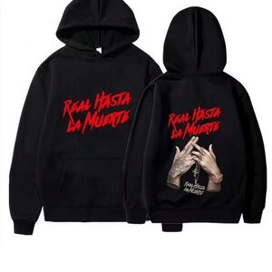 Black Graphic Hoodie